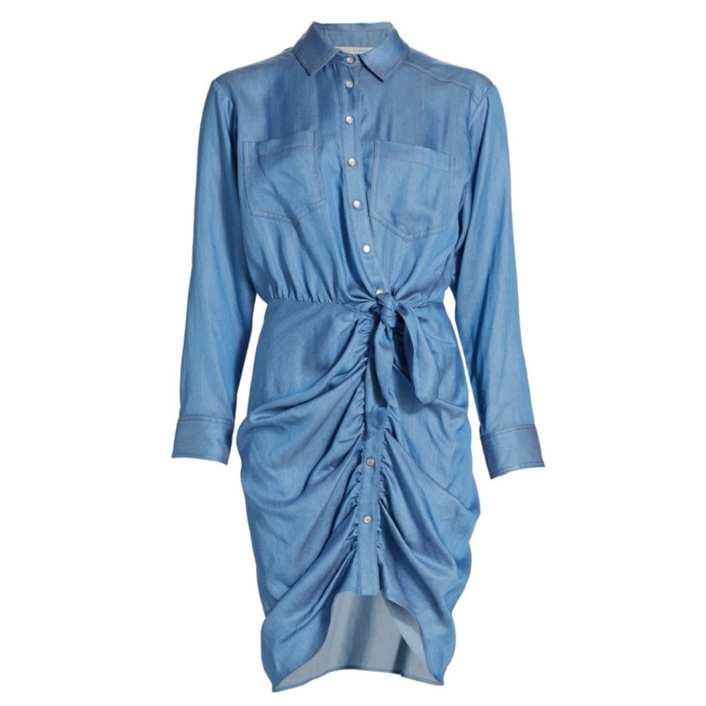 📌 NWOT Veronica Beard Runched Tie Front Dress